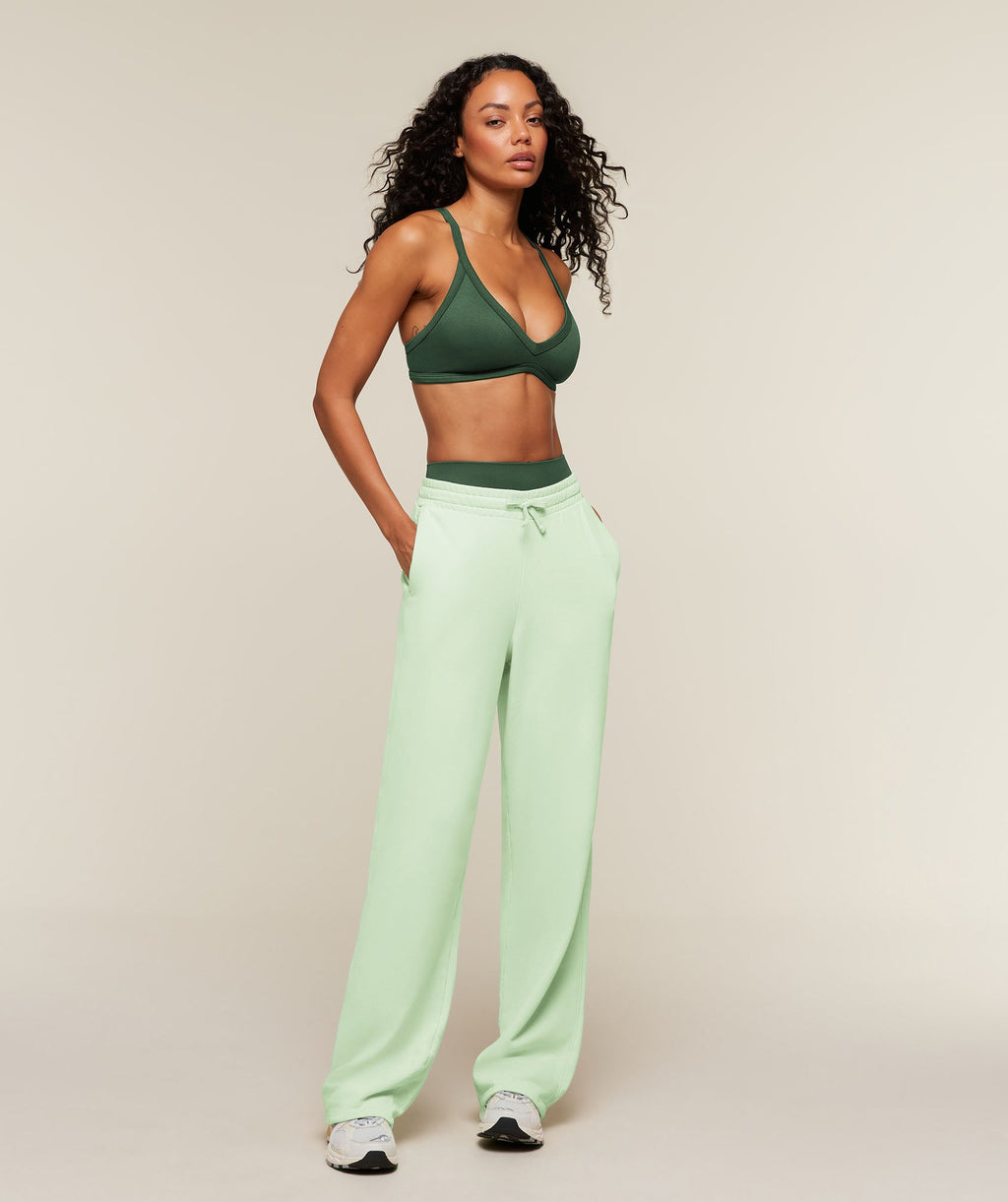 Gymshark Power Straight Leg Pants Tall - Sprint Green/Wash