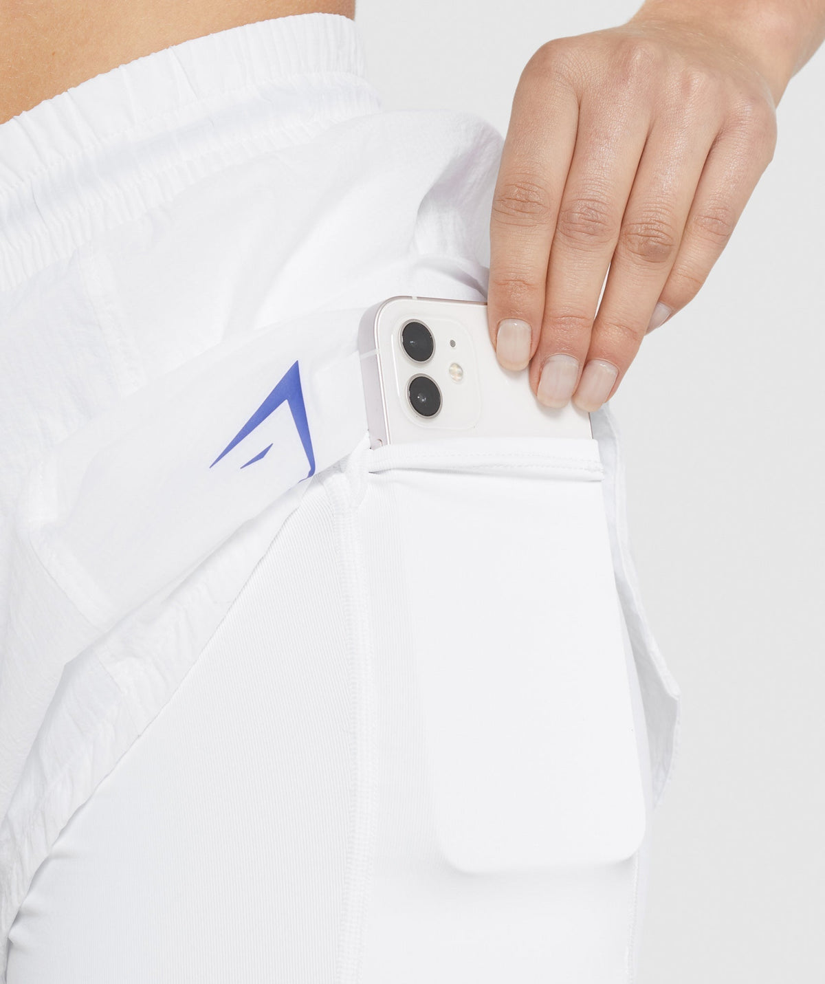 Gymshark Pulse 2 in 1 Shorts - White