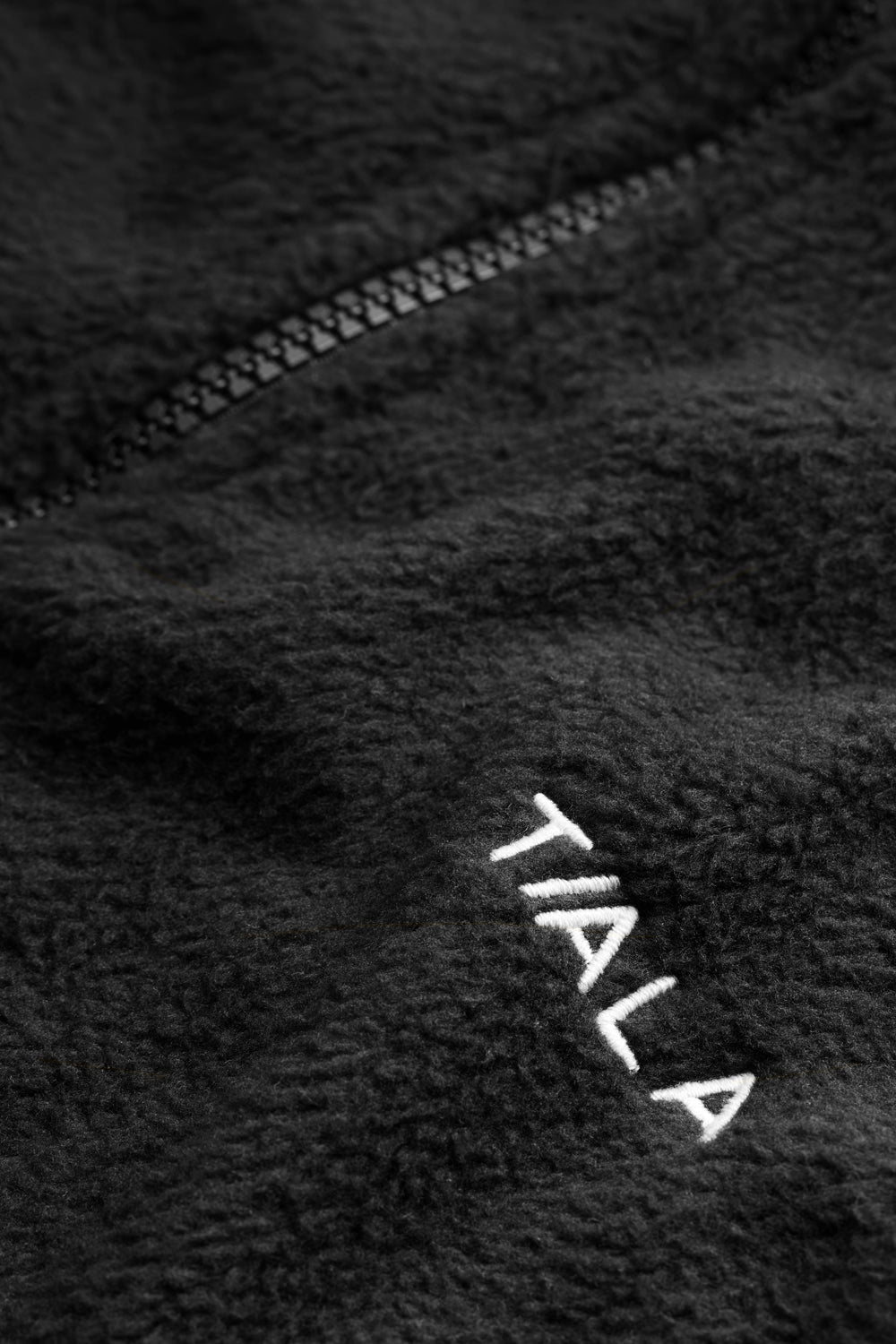 1/4 Zip Fleece Jacket - Black & Ivory
