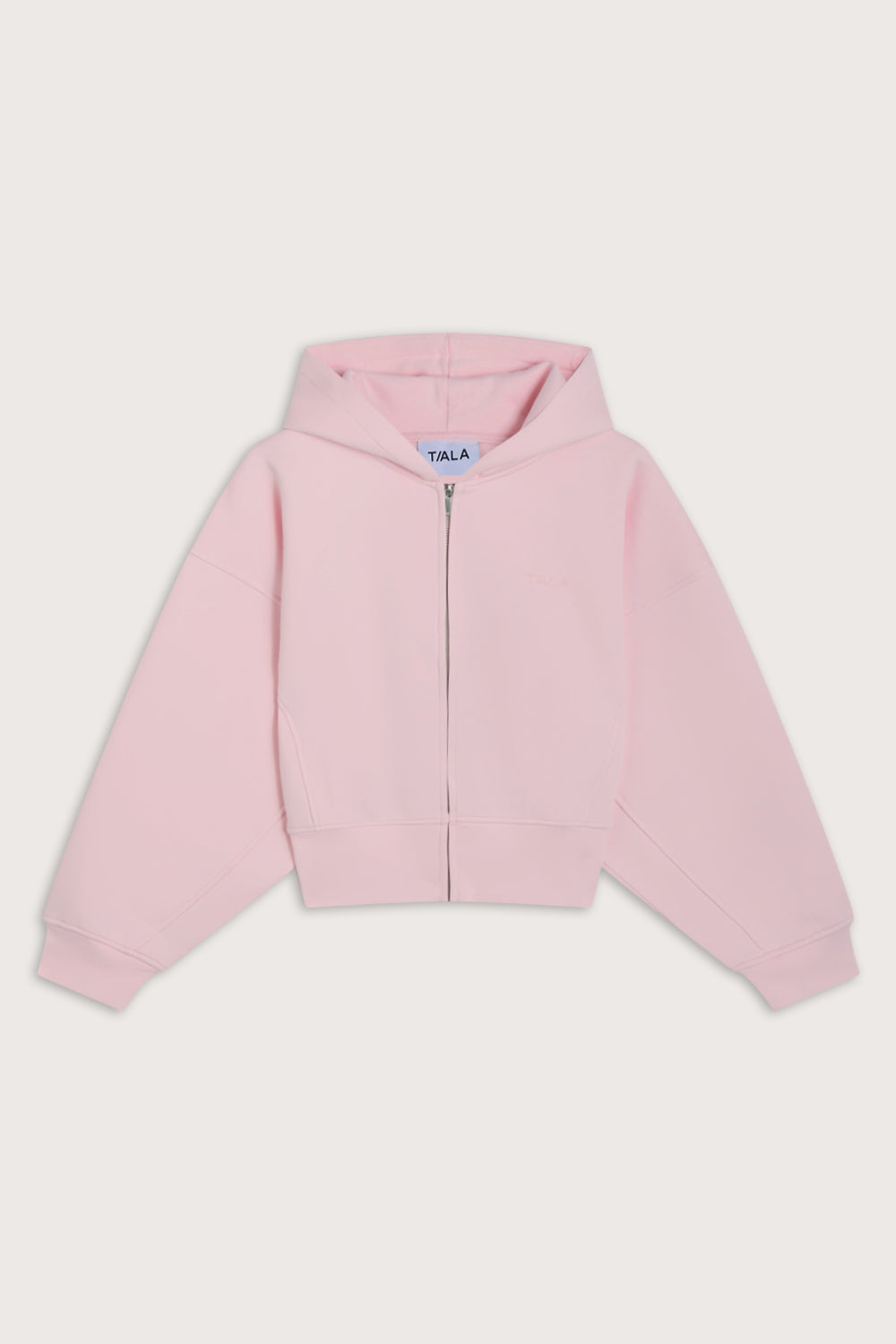 Cocoon Zip Through Hoodie - Ballet Pink