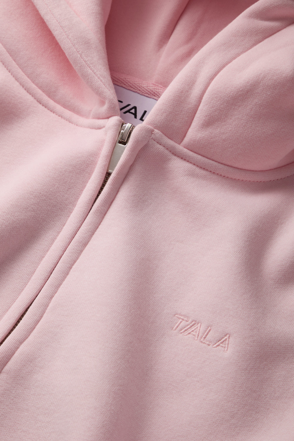 Cocoon Zip Through Hoodie - Ballet Pink