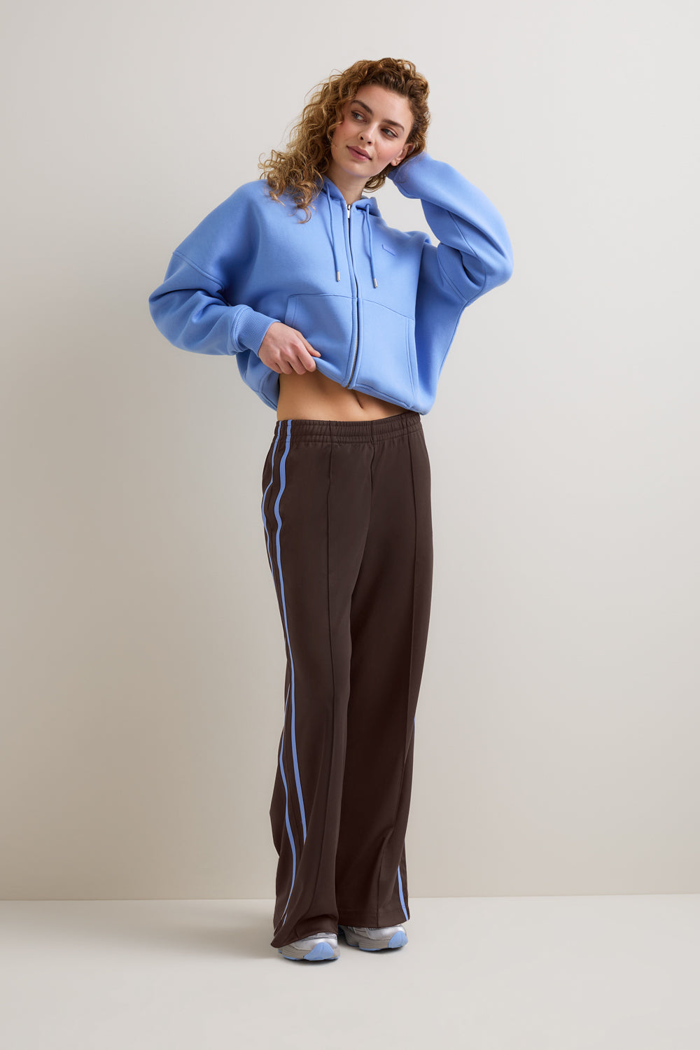 Contrast Stripe Jogger - Chestnut Brown
