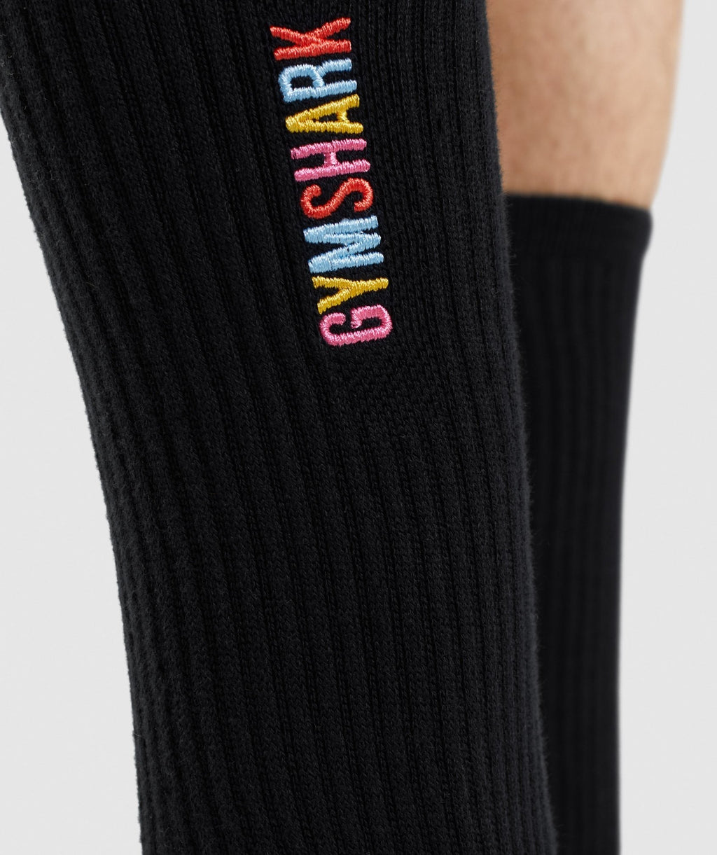 Gymshark Sundae Crew Socks - Black