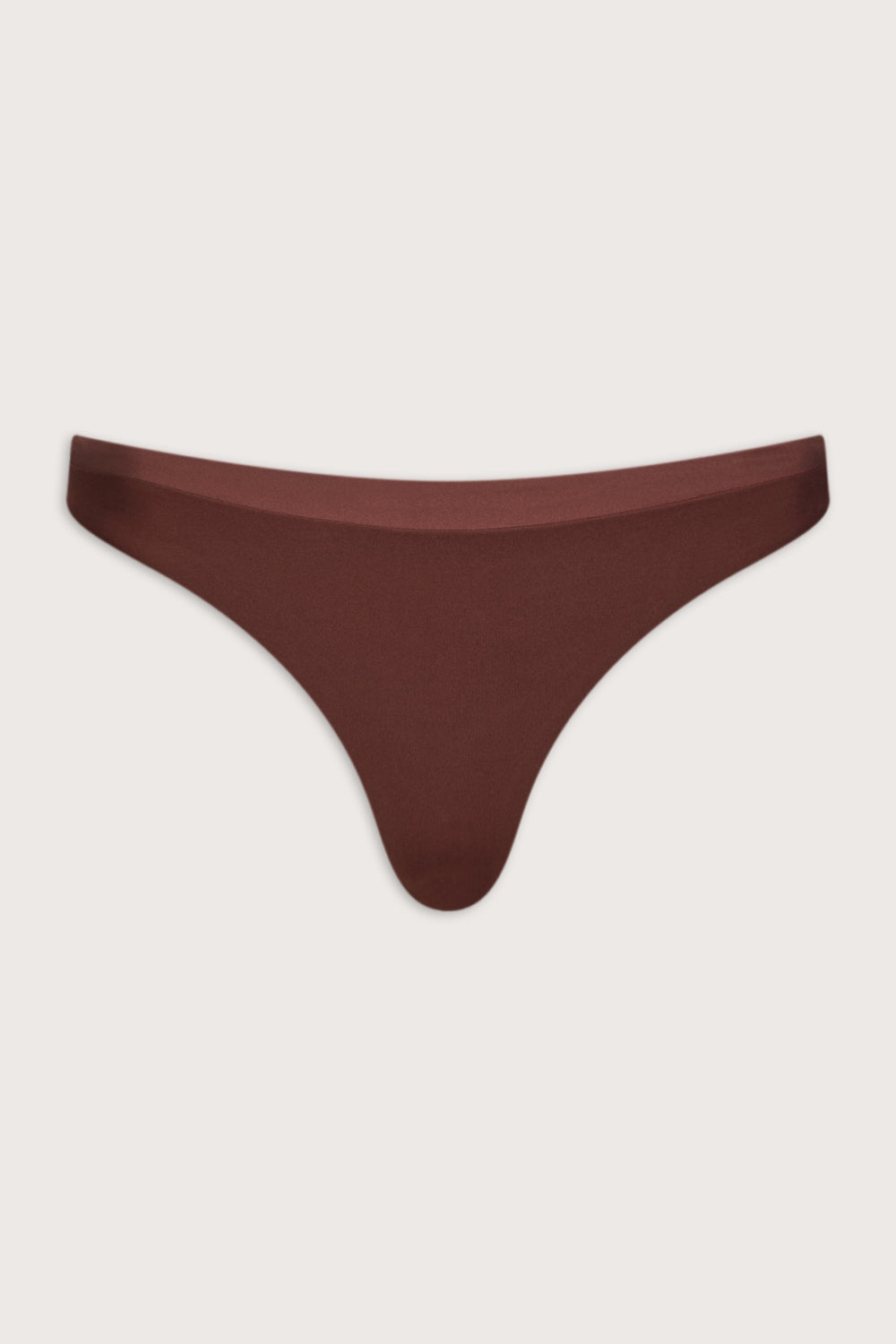 Contrast Cheeky Bikini Bottom - Deep Rust
