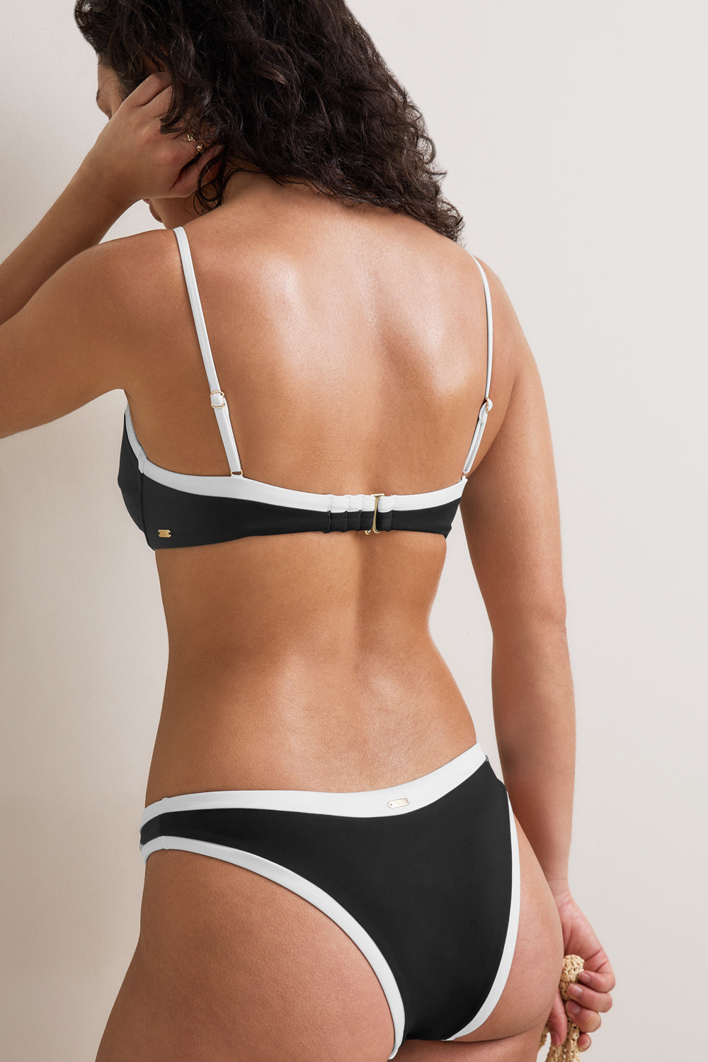 Contrast Underwired Bikini Top - Shadow Black