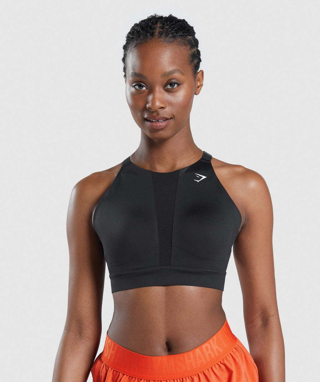 Gymshark Mesh Neckline 2.0 Sports Bra - Black