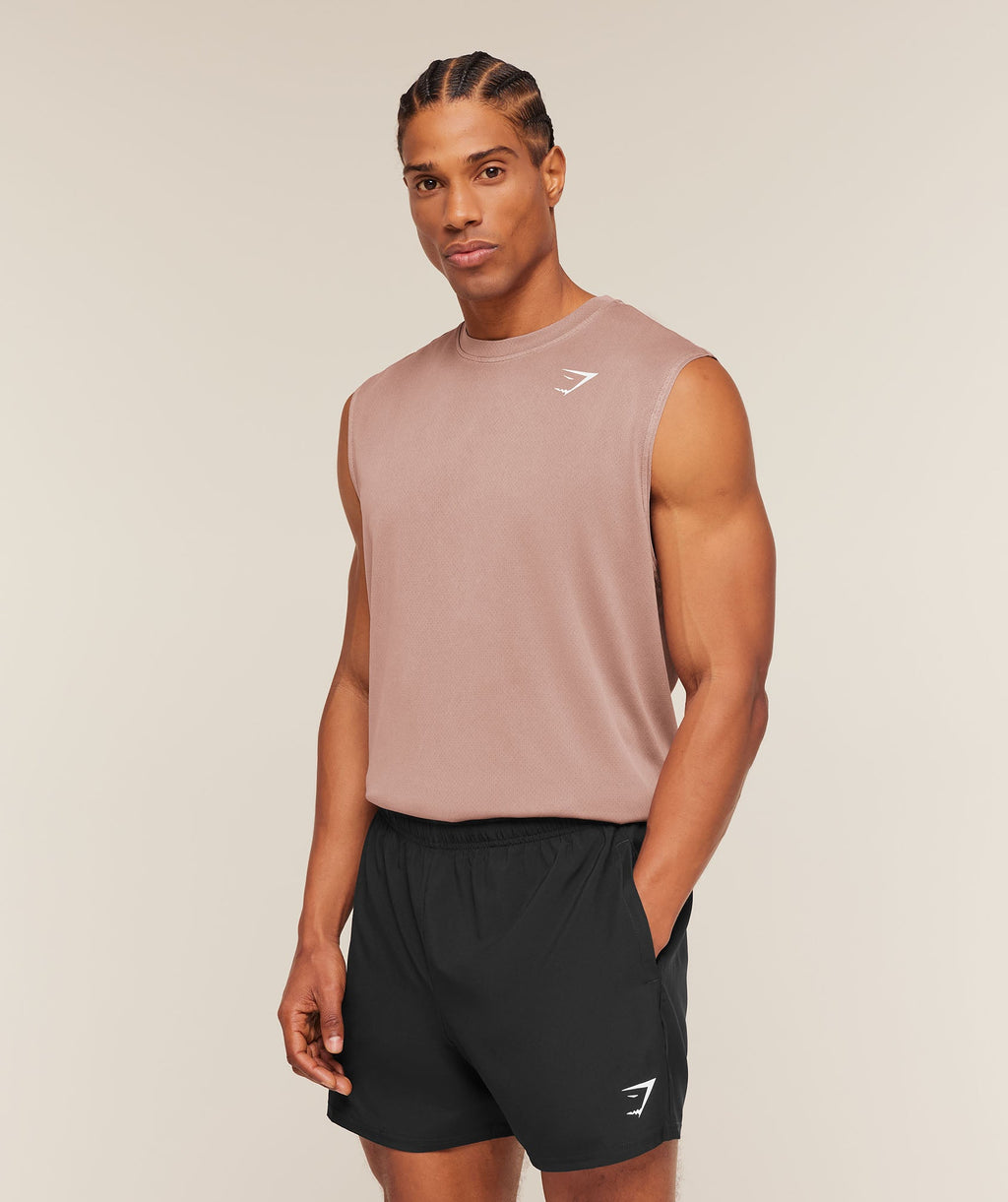 Gymshark Washed Pastels Tank - Taupe Brown/Wash