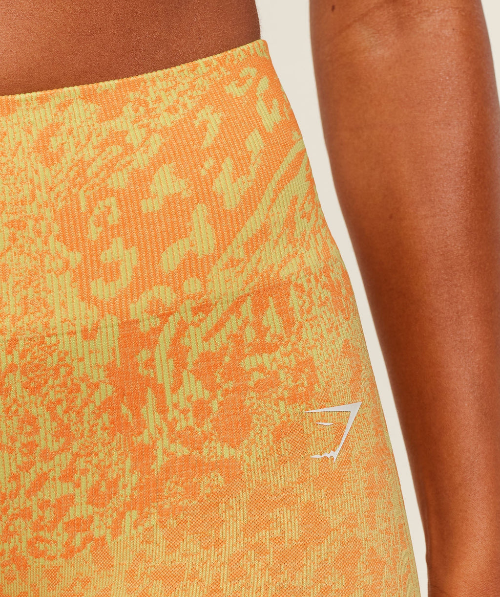 Gymshark Adapt Animal Leggings - Sorbet Yellow/Dayglow Peach