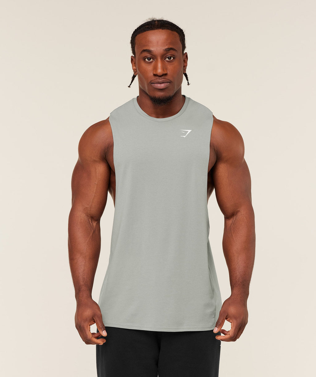 Gymshark Critical Drop Arm Tank - Smokey Grey