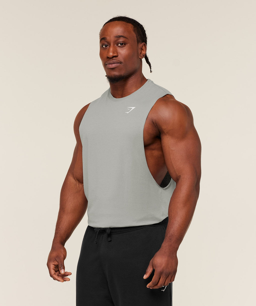 Gymshark Critical Drop Arm Tank - Smokey Grey