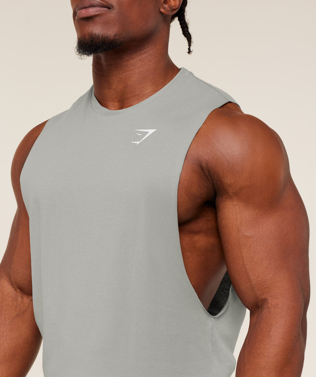 Gymshark Critical Drop Arm Tank - Smokey Grey