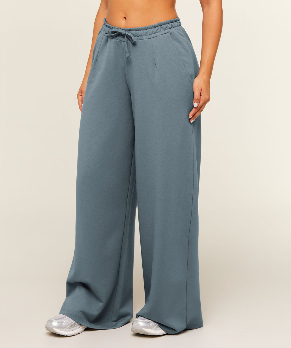 Gymshark Lightweight Wide Leg Pant Short - Iron Blue