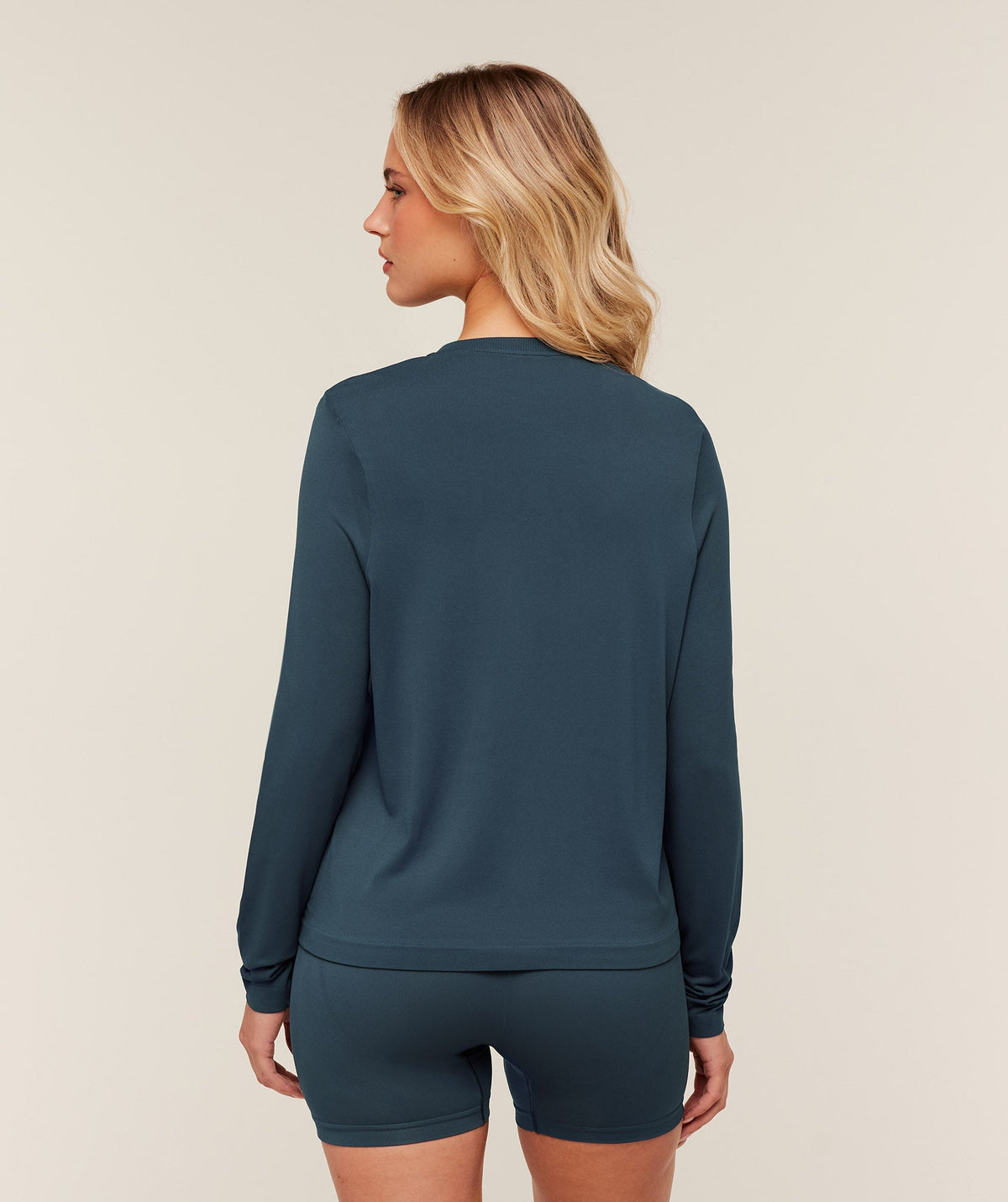 Gymshark Everyday Seamless Long Sleeve Top - Stealth Blue