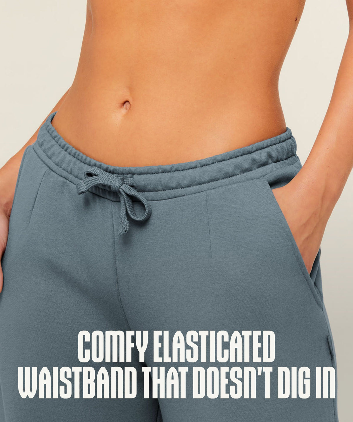 Gymshark Lightweight Wide Leg Pant Short - Iron Blue