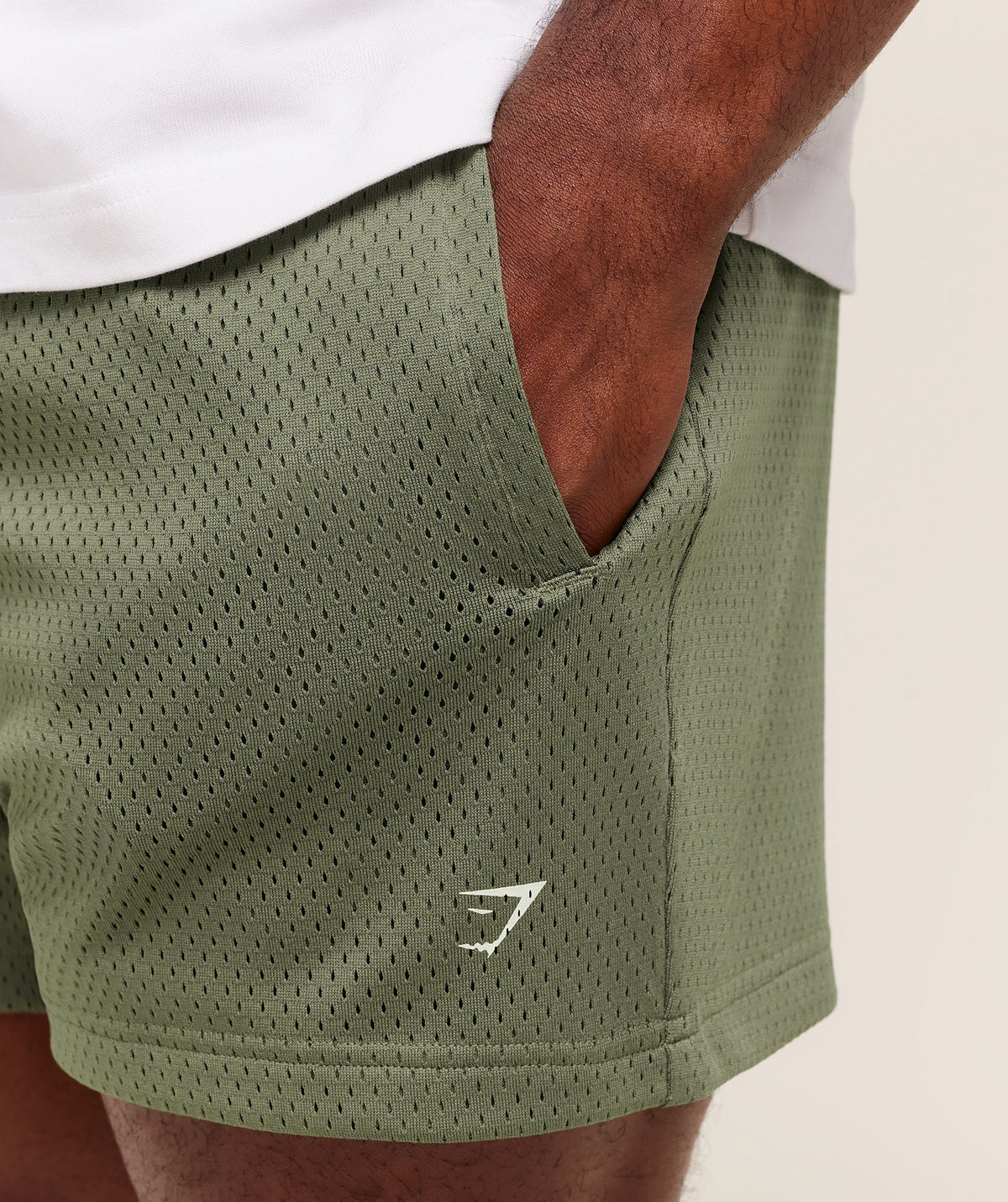 Gymshark Lifting Barbell Mesh 5" Short - Base Green