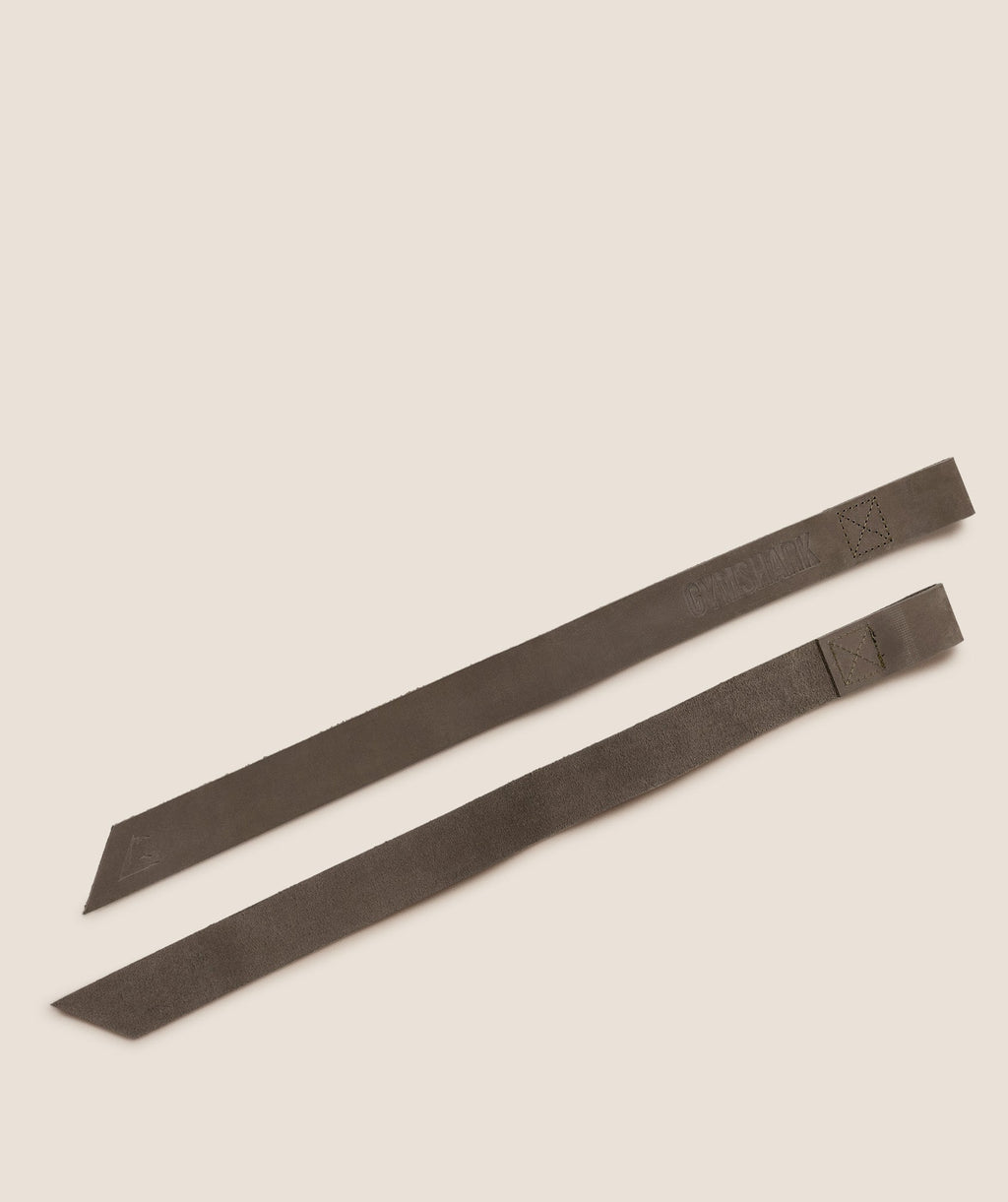 Gymshark Leather Lifting Straps - Spiced Brown