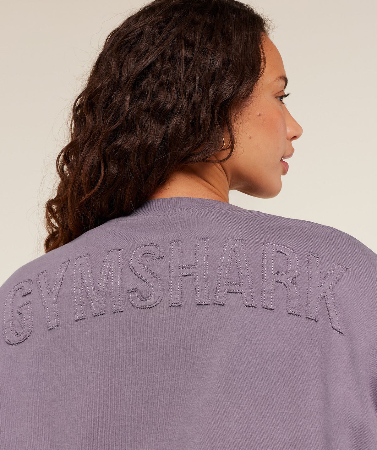 Gymshark Power Washed Long Sleeve Top - Dusk Purple/Acid Wash Small Ball