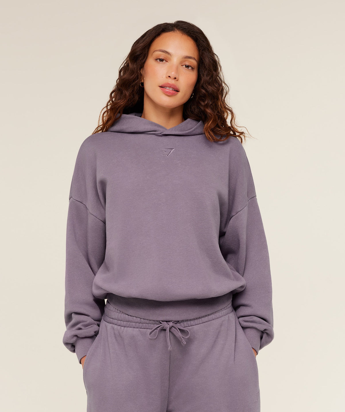 Gymshark Power Washed Oversized Hoodie - Dusk Purple/Acid Wash Small Ball