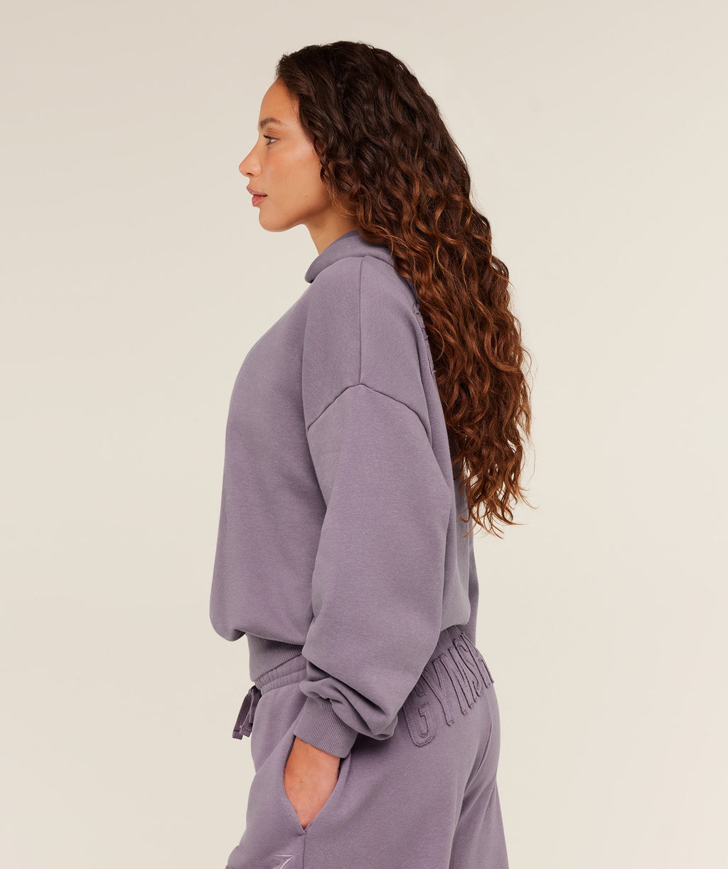 Gymshark Power Washed Oversized Hoodie - Dusk Purple/Acid Wash Small Ball