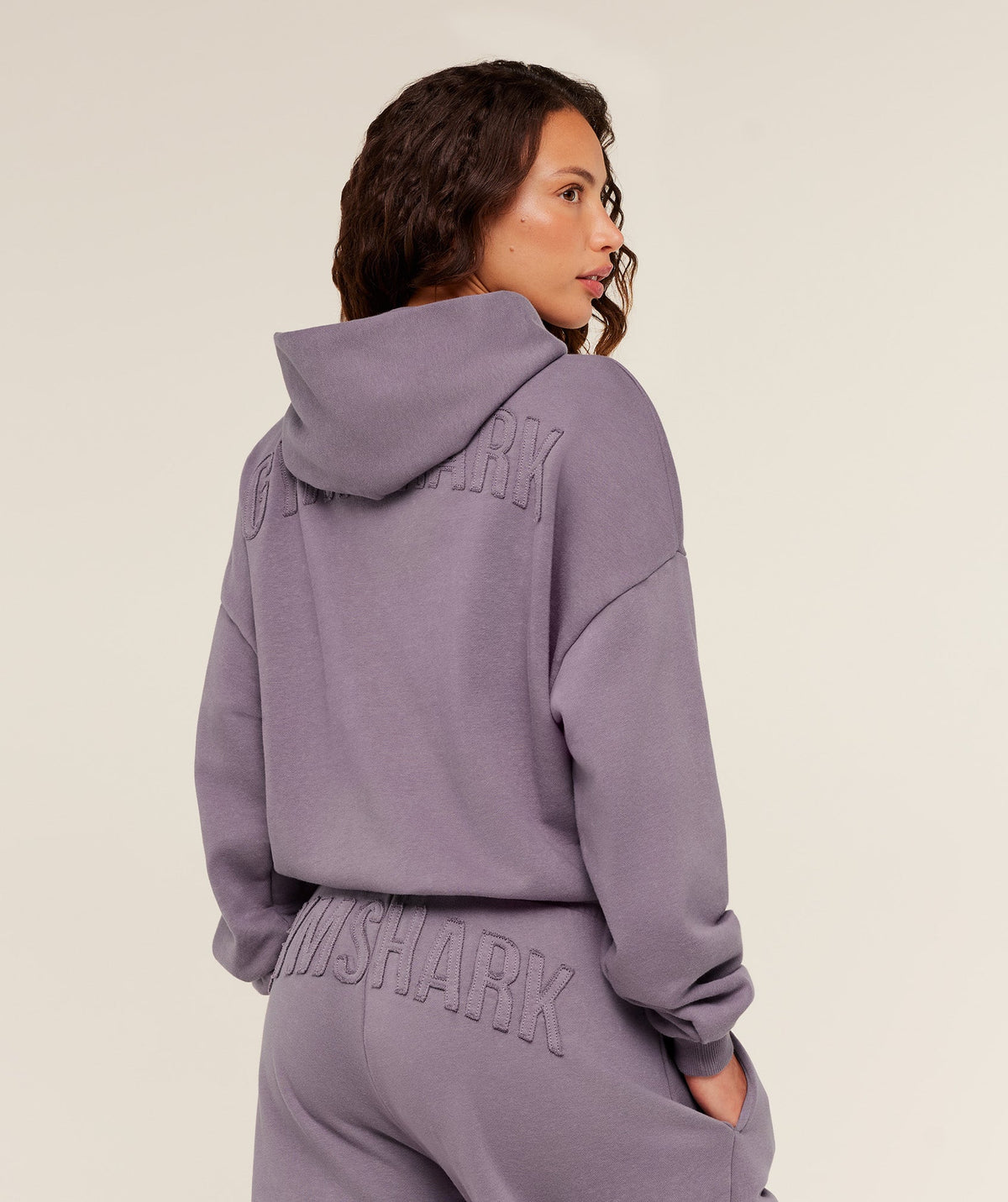 Gymshark Power Washed Oversized Hoodie - Dusk Purple/Acid Wash Small Ball