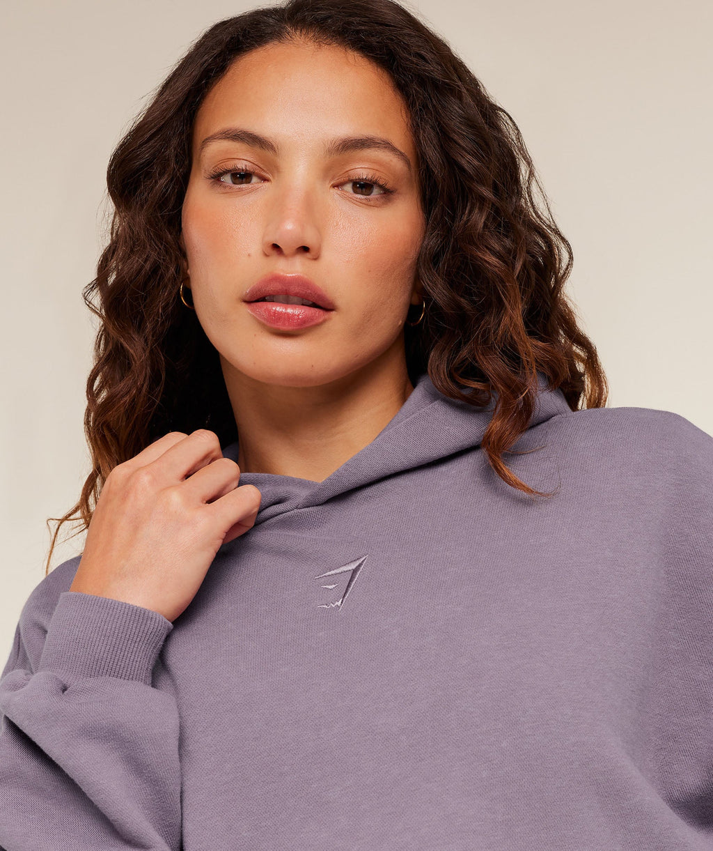 Gymshark Power Washed Oversized Hoodie - Dusk Purple/Acid Wash Small Ball