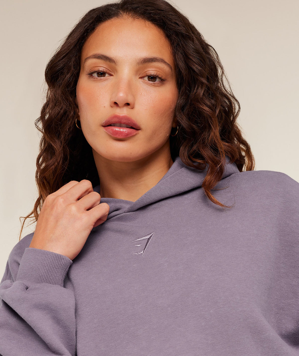 Gymshark Power Washed Oversized Hoodie - Dusk Purple/Acid Wash Small Ball