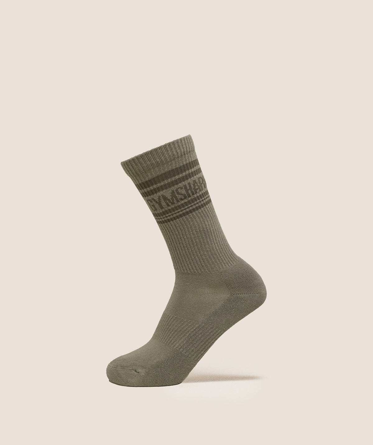Gymshark Stripe Crew Single - Linen Brown/Camo Brown