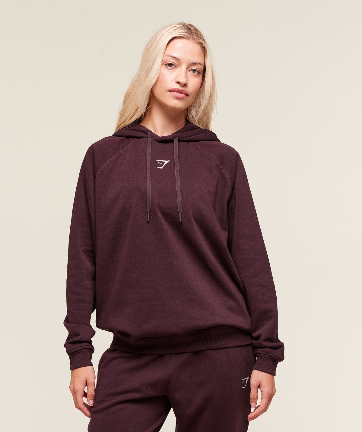 Gymshark Training Oversized Fleece Hoodie - Cherry Purple