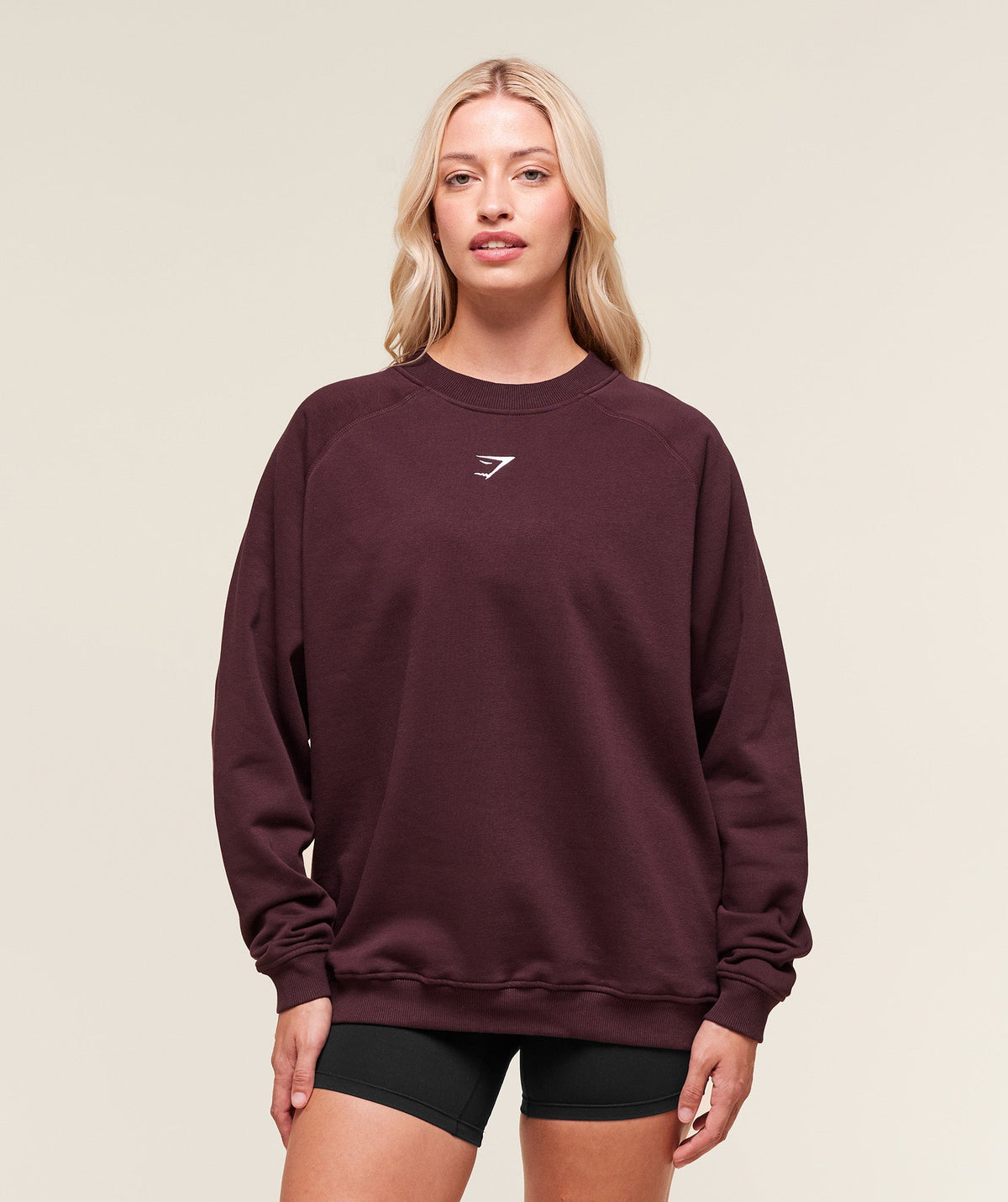 Gymshark Training Oversized Fleece Sweatshirt - Cherry Purple