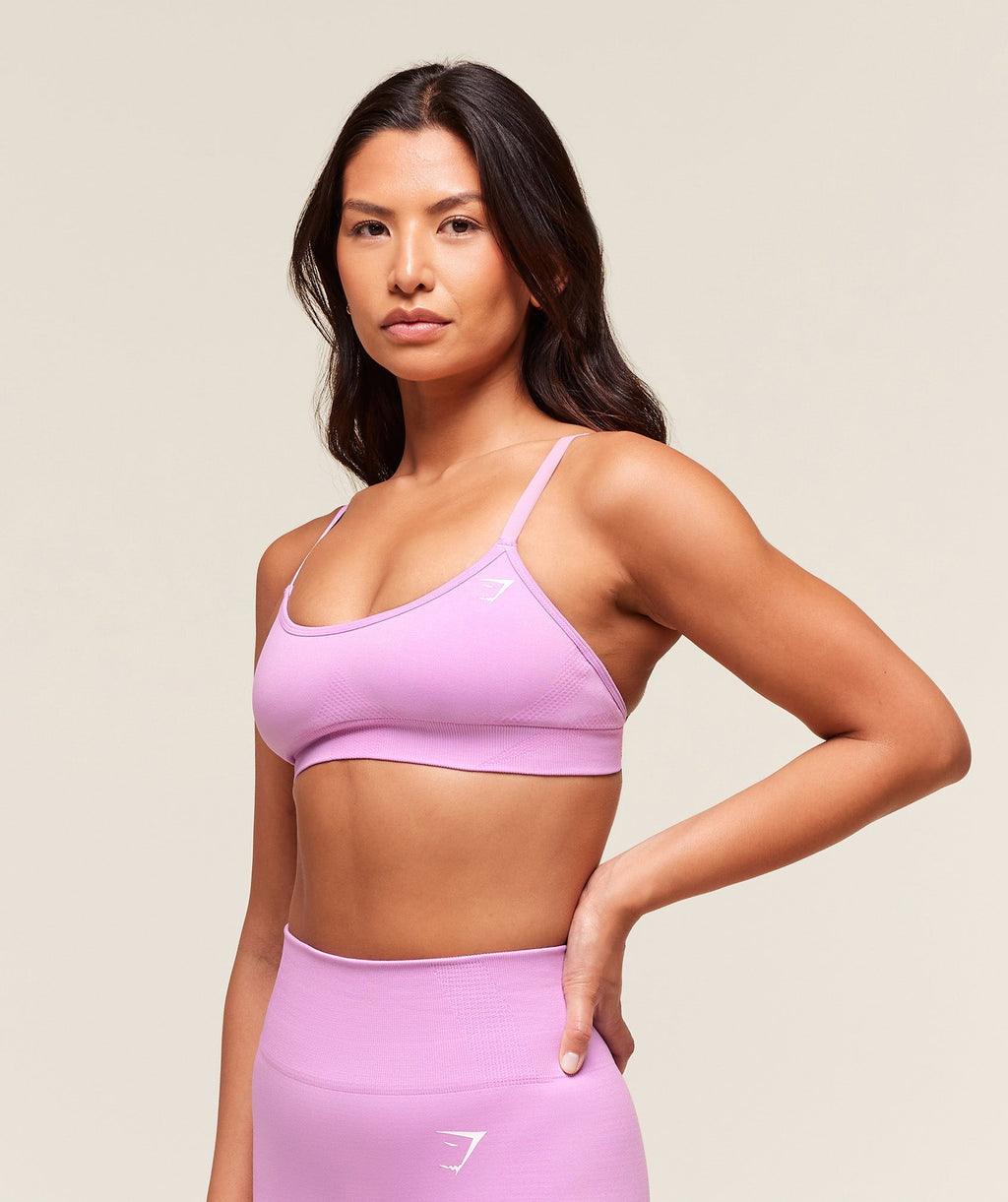 Gymshark Vital Seamless Minimal Sports Bra - Sour Pink/Marl