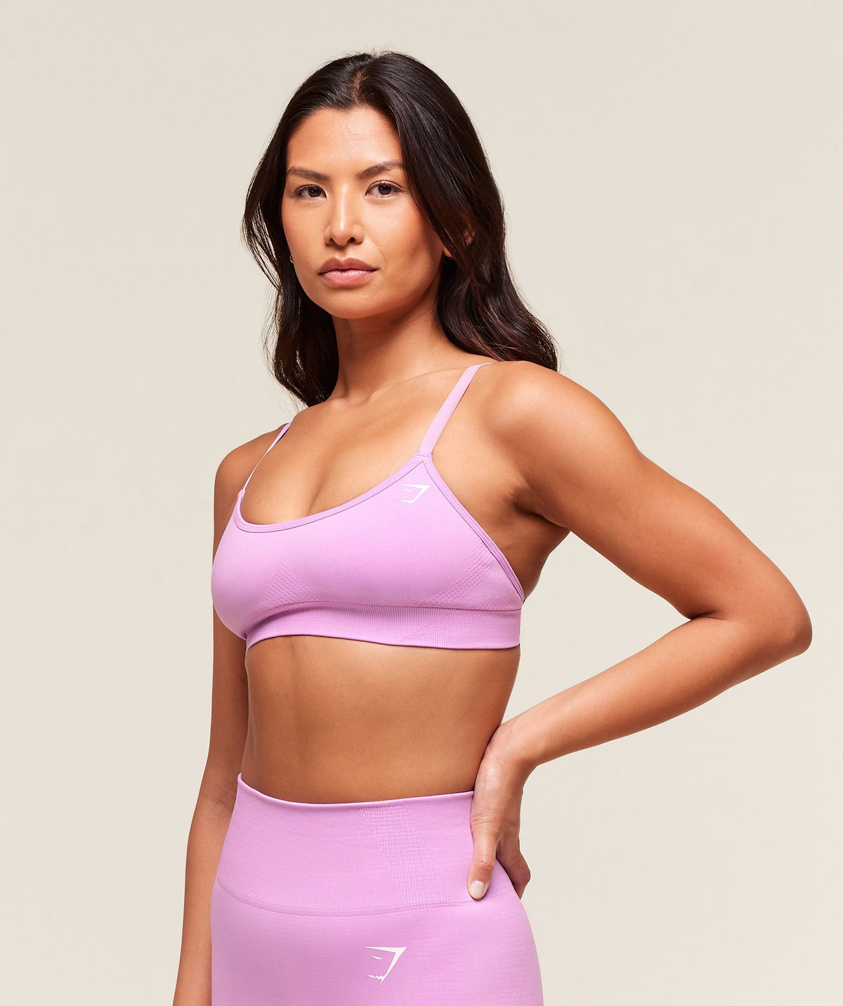 Gymshark Vital Seamless Minimal Sports Bra - Sour Pink/Marl