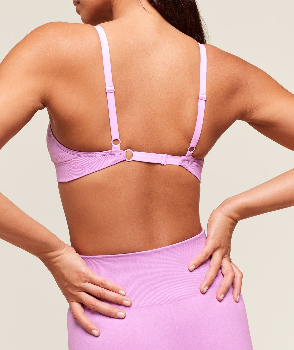 Gymshark Vital Seamless Minimal Sports Bra - Sour Pink/Marl
